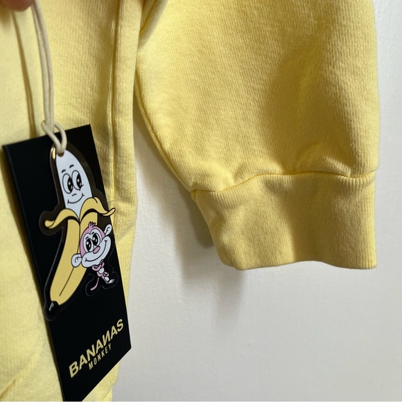 Bananas monkey Kids hoodie Size 6 Youth NWT Yellow. - Picture 6 of 8